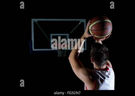 Basketball-Spieler in Aktion Stockfoto