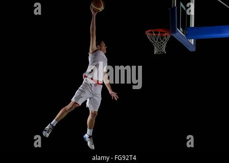 Basketball-Spieler in Aktion Stockfoto