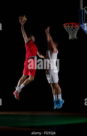 Basketball-Spieler in Aktion Stockfoto