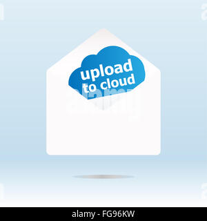 Laden in Cloud, cloud computing Logo Vorlage Stockfoto