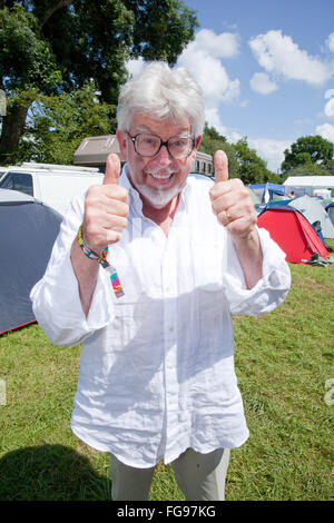 Rolf Harris, australische Singer-Songwriterin, Komponistin, Komiker, Schauspieler, Maler und TV-Moderatorin. Glastonbury Festival Stockfoto