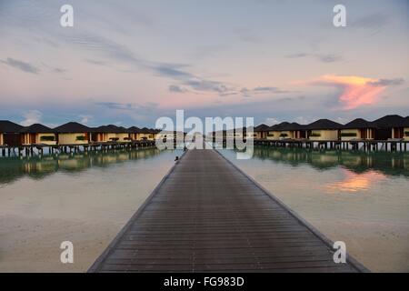 tropischen Heimat Wasservillen Stockfoto