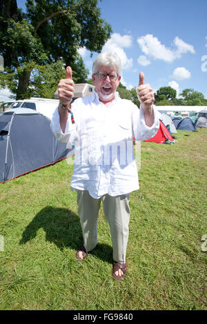 Rolf Harris, australische Singer-Songwriterin, Komponistin, Komiker, Schauspieler, Maler und TV-Moderatorin. Glastonbury Festival Stockfoto