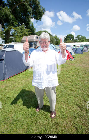 Rolf Harris, australische Singer-Songwriterin, Komponistin, Komiker, Schauspieler, Maler und TV-Moderatorin. Glastonbury Festival Stockfoto