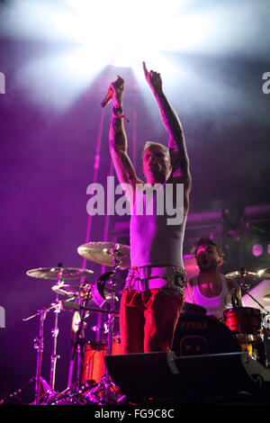 Keith Flint von The Prodigy Auf der anderen Bühne auf dem Glastonbury Festival 2009, Somerset, England, Vereinigtes Königreich. Stockfoto