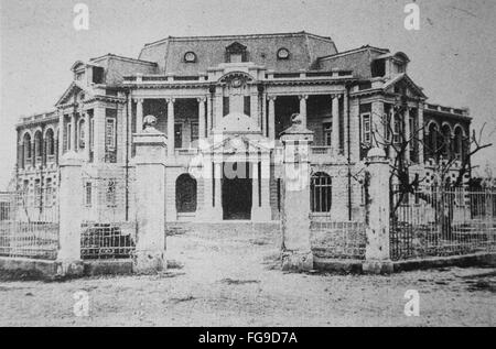 Modernisierung von Taiwan unter japanischer Herrschaft. Taichung Rathaus. Vor 1915. Stockfoto