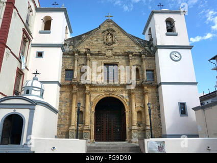 Casco Viejo la Iglesia de la Merced. Kirche in Panama-Stadt. Barockstil. Erbaut 1673. Stockfoto