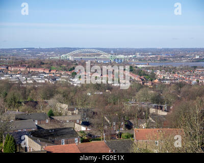 Runcorn Widnes Silver Jubilee Bridge. Stockfoto