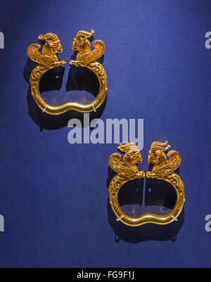 5. bis 4. Jahrhundert v. Chr. Achaemenid Armbinden aus dem Oxus Schatz alten Iran Gallery, British Museum, London, UK Stockfoto