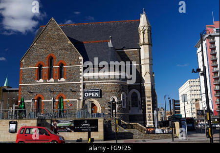 Chapel Bar ehemalige Kapelle nun eine Bar, Churchill Weg, Cardiff, Wales, UK. Stockfoto