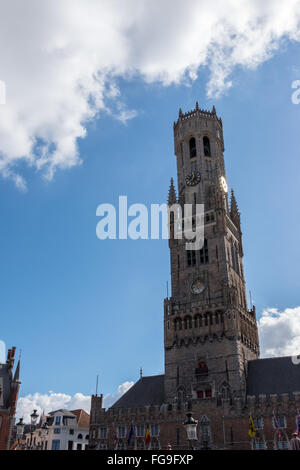 Blick auf den Glockenturm in Brügge-Westflandern-Belgien Stockfoto