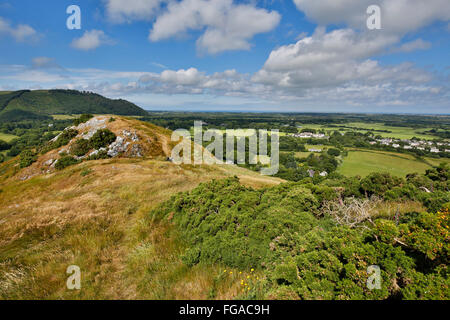 Blick vom Bereich auf Cronk Ny Arrey; Isle Of Man; UK Stockfoto