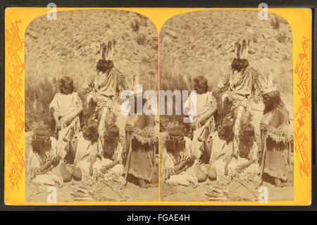 Kai-Vav-its, ein Stamm von Pai Utes Leben auf dem Kai-Bab-Plateau in der Nähe von Grand CaC3B1on des Colorado im nördlichen Arizona - die Kette von Hillers, John K., 1843-1925 Stockfoto