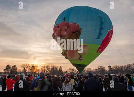 Morgen Hot Air Balloon Launch Stockfoto