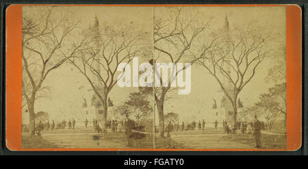 Soldiers and Sailors' Monument, Boston Common, aus Robert N. Dennis Sammlung von stereoskopischen Ansichten Stockfoto