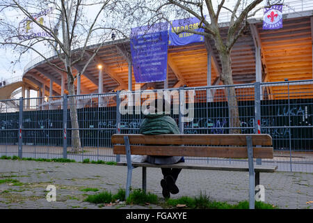 Außenansicht des Stadion Artemio Franchi, Florenz, Italien Stockfoto