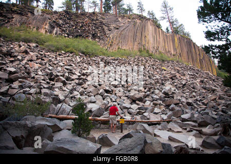 Devils Postpile nationale MonumentMammoth LakesCA Stockfoto