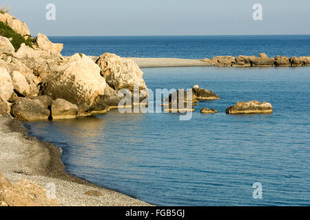 Griechenland, Kreta, Paleochora, Landschaft Und Strand starke von Paleochora. Stockfoto