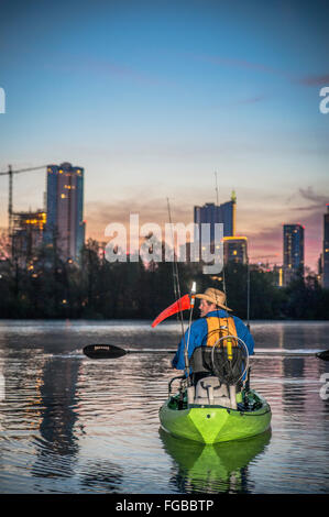 Morgenfischen in Austin Texas Stockfoto