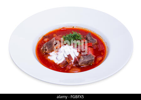 Russische fleischsuppe