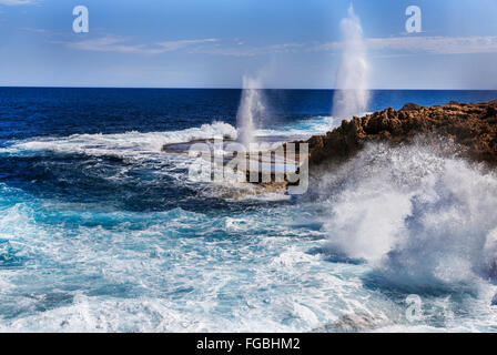 Mehrere Lunker nördlich von Carnarvon, Western Australia Stockfoto