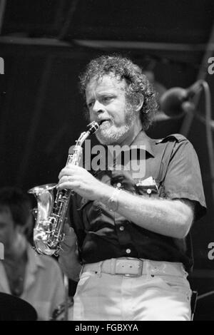 Bob Wilber auf dem Kool Jazz Festival in Stanhope, New Jersey, Juni 1982. Stockfoto