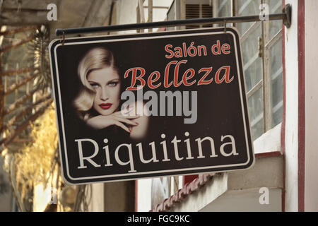 Melden Sie sich für Beauty-Salon, Havanna, Kuba Stockfoto