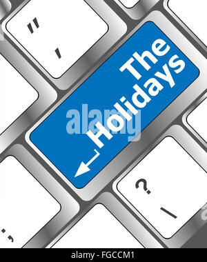 Schaltfläche "Urlaub" auf moderne Internet-Computer-Tastatur Stockfoto