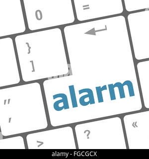 Alarm-Taste auf die Taste auf der Tastatur Stockfoto