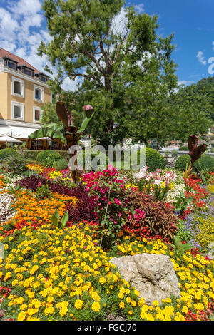 St. Paul Kirchengarten, Altstadt, Passau, Niederbayern, Deutschland Altstädtischer Garten Stockfoto