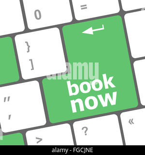 Buchen Sie Schaltfläche "jetzt" Taste auf der Tastatur Stockfoto