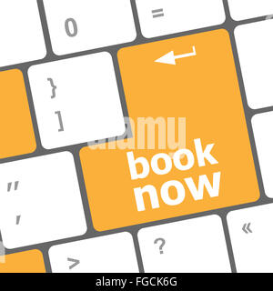 Buchen Sie Schaltfläche "jetzt" Taste auf der Tastatur Stockfoto
