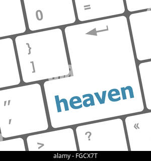 Himmel-Wort auf Computer-pc-Tastatur Stockfoto