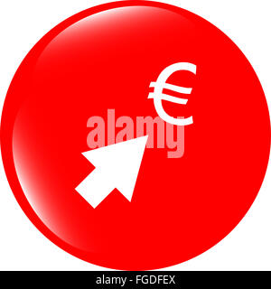 Währung-Austausch-Ikonen, Euro Geld melden Sie mit Pfeilen Stockfoto