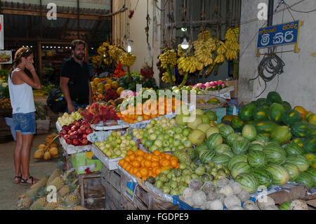 Obst-Markt in Hikkaduwa, Sri Lanka, Südasien Stockfoto