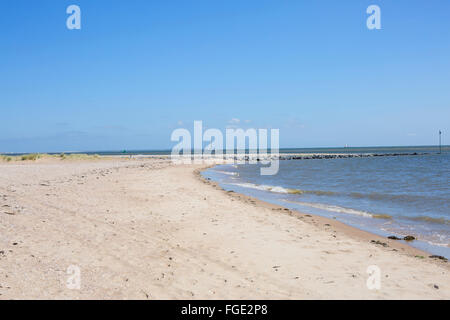 Lange und breite Strand auf Vlieland in den Niederlanden Stockfoto