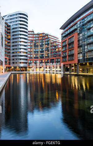 West End Quay, Paddington Kanal Stockfoto