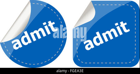 gebe zu Wort Aufkleber Set, Symbolschaltfläche, Business-Konzept Stockfoto