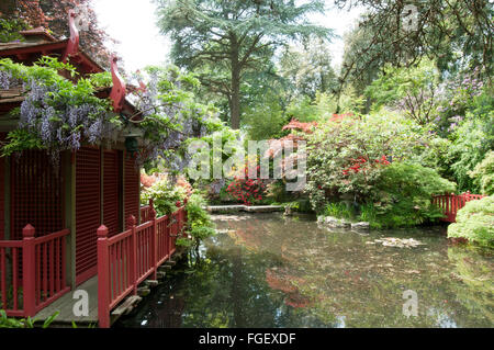 Compton Acres ist ein großer Garten in Poole, Dorset, England in Privatbesitz. Stockfoto