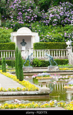 Compton Acres ist ein großer Garten in Poole, Dorset, England in Privatbesitz. Stockfoto