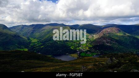 Grisedale, Glenridding über Lakelandpoeten Stockfoto