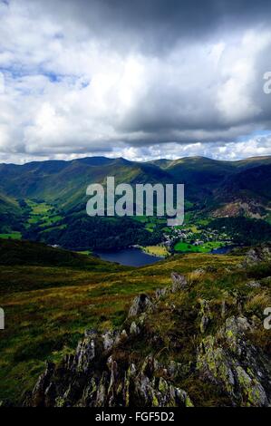 Grisedale, Glenridding über Lakelandpoeten Stockfoto