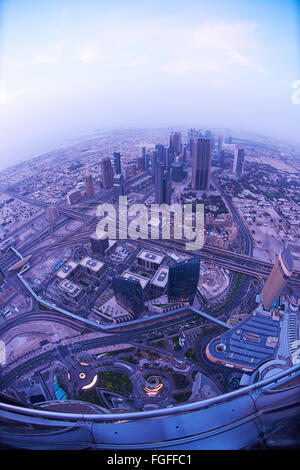 Dubai Nacht skylin Stockfoto