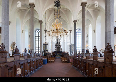 Trefaldighetskyrkan Kirchenraum, Kristianstad, Skåne (Scania), Südschweden, Schweden, Skandinavien, Europa Stockfoto