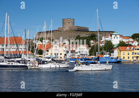 Carlstens Festung (Carlstens Fästning) und Hafen, Marstrand, Bohuslän-Küste, Süd-West Schweden, Schweden, Skandinavien, Europa Stockfoto