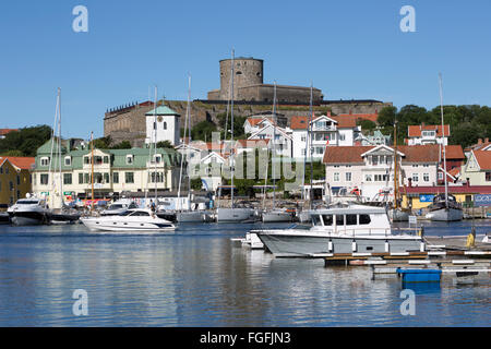 Carlstens Festung (Carlstens Fästning) und Hafen, Marstrand, Bohuslän-Küste, Süd-West Schweden, Schweden, Skandinavien, Europa Stockfoto