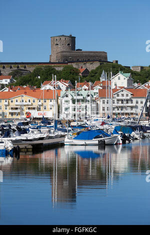 Carlstens Festung (Carlstens Fästning) und Hafen, Marstrand, Bohuslän-Küste, Süd-West Schweden, Schweden, Skandinavien, Europa Stockfoto