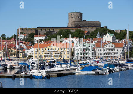 Carlstens Festung (Carlstens Fästning) und Hafen, Marstrand, Bohuslän-Küste, Süd-West Schweden, Schweden, Skandinavien, Europa Stockfoto