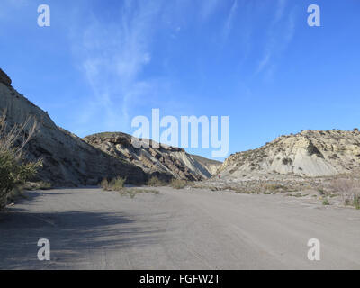 Felsen in Tabernas-Wüste in Almeria Provinz Andalusien Spanien Stockfoto