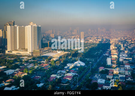 Am frühen Morgen Blick in Makati, Metro Manila, Philippinen. Stockfoto